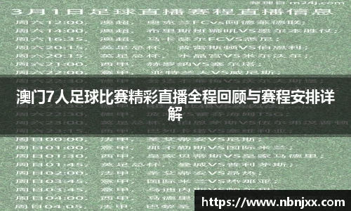 澳门7人足球比赛精彩直播全程回顾与赛程安排详解
